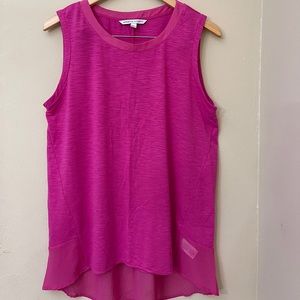 Pink Sleeveless High-Low Blouse